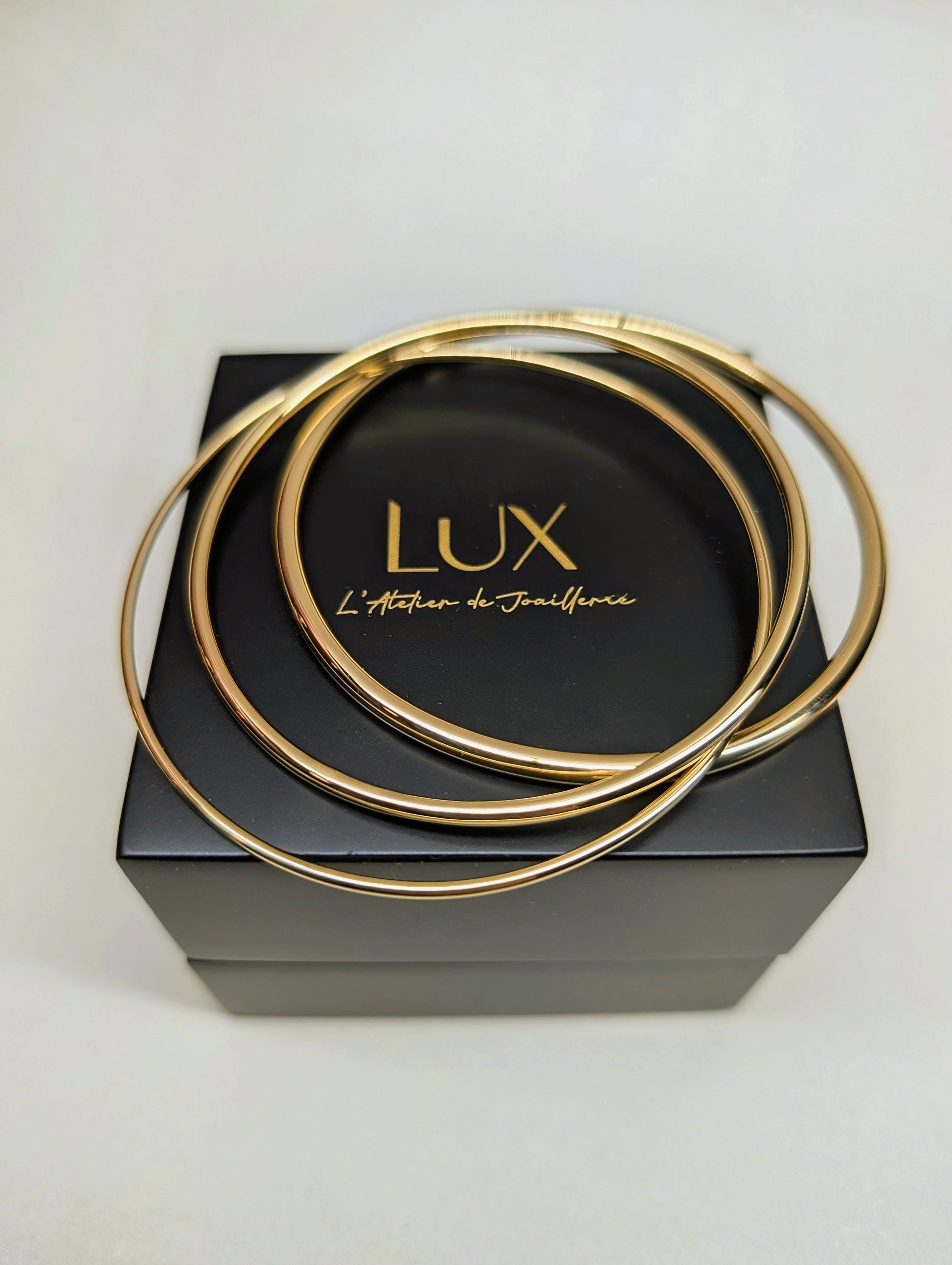 Bracelet jonc massif - 1,5mm - or jaune