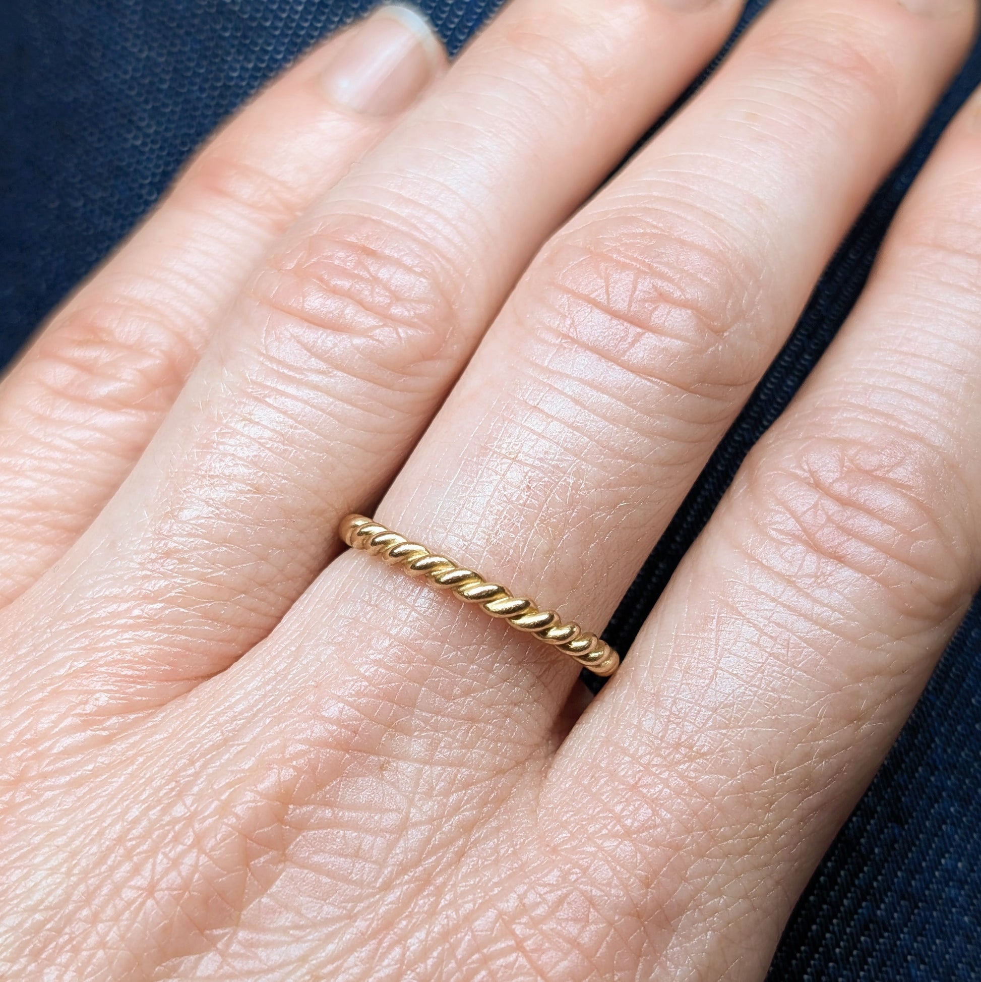 Anneau Torsade en or rose - 2,2mm