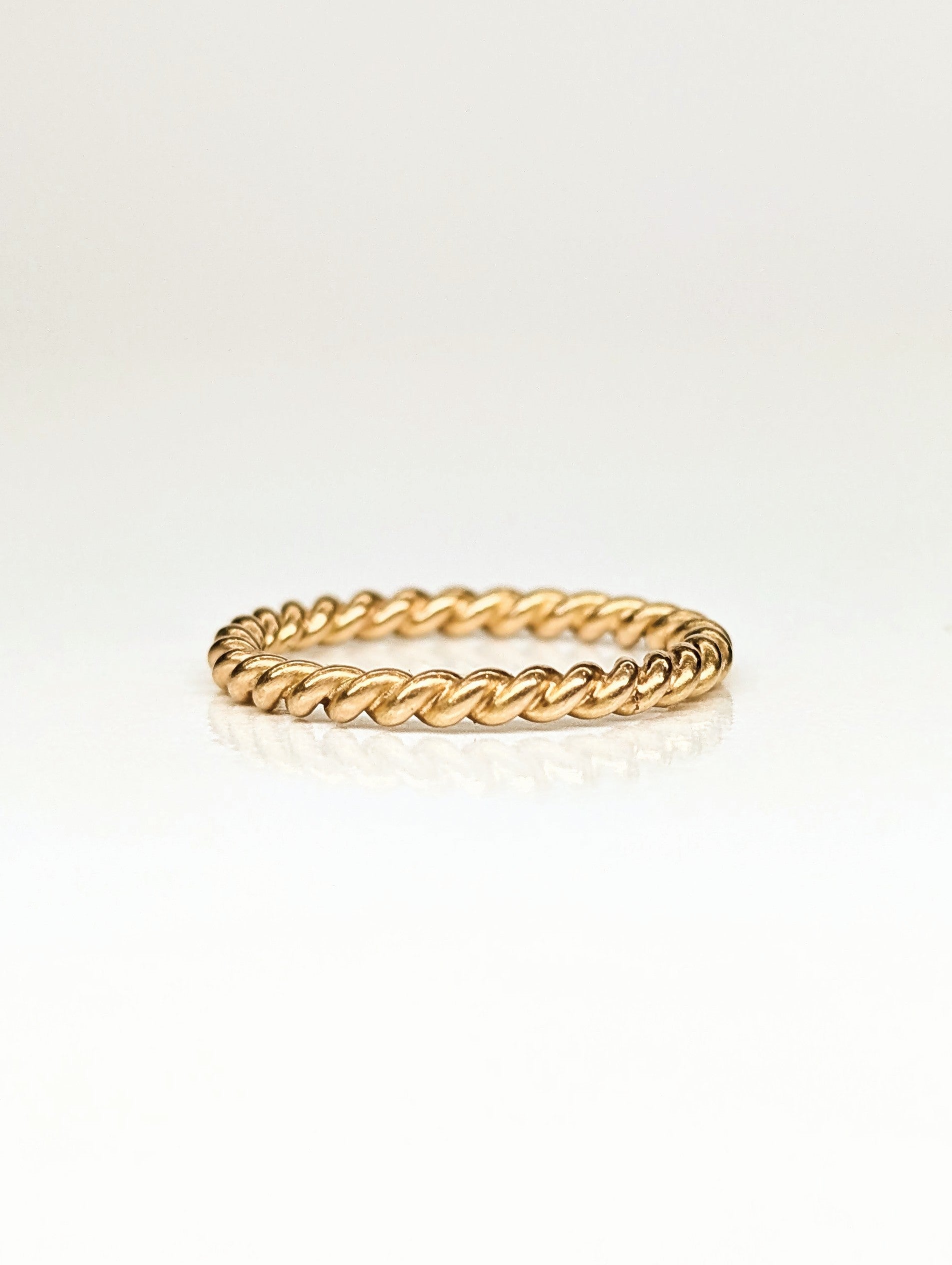 Anneau Torsade en or rose - 2,2mm