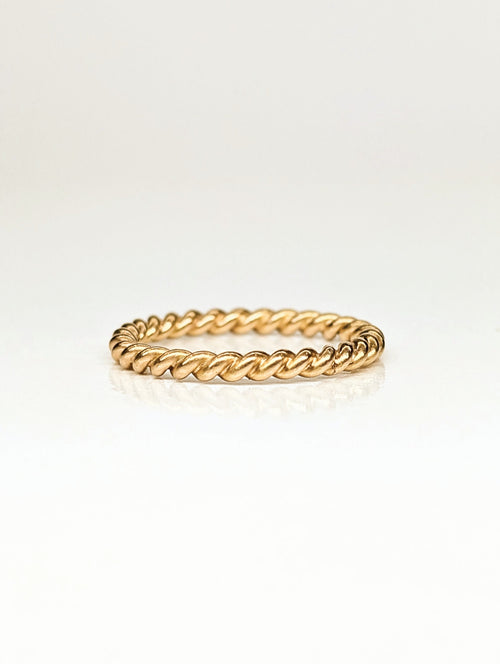 Anneau Torsade en or rose - 2,2mm