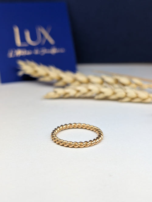Anneau Torsade en or rose - 2,2mm