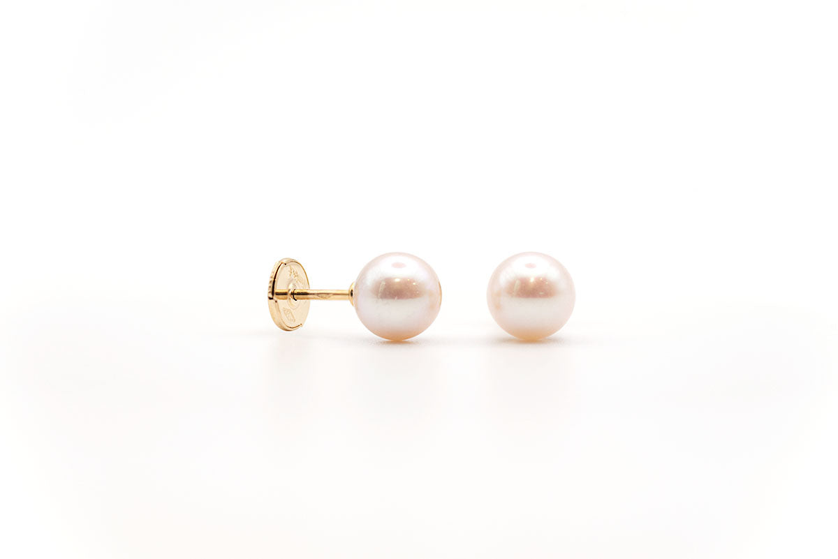 Boucles d'oreilles - Perles d'eau douce blanches