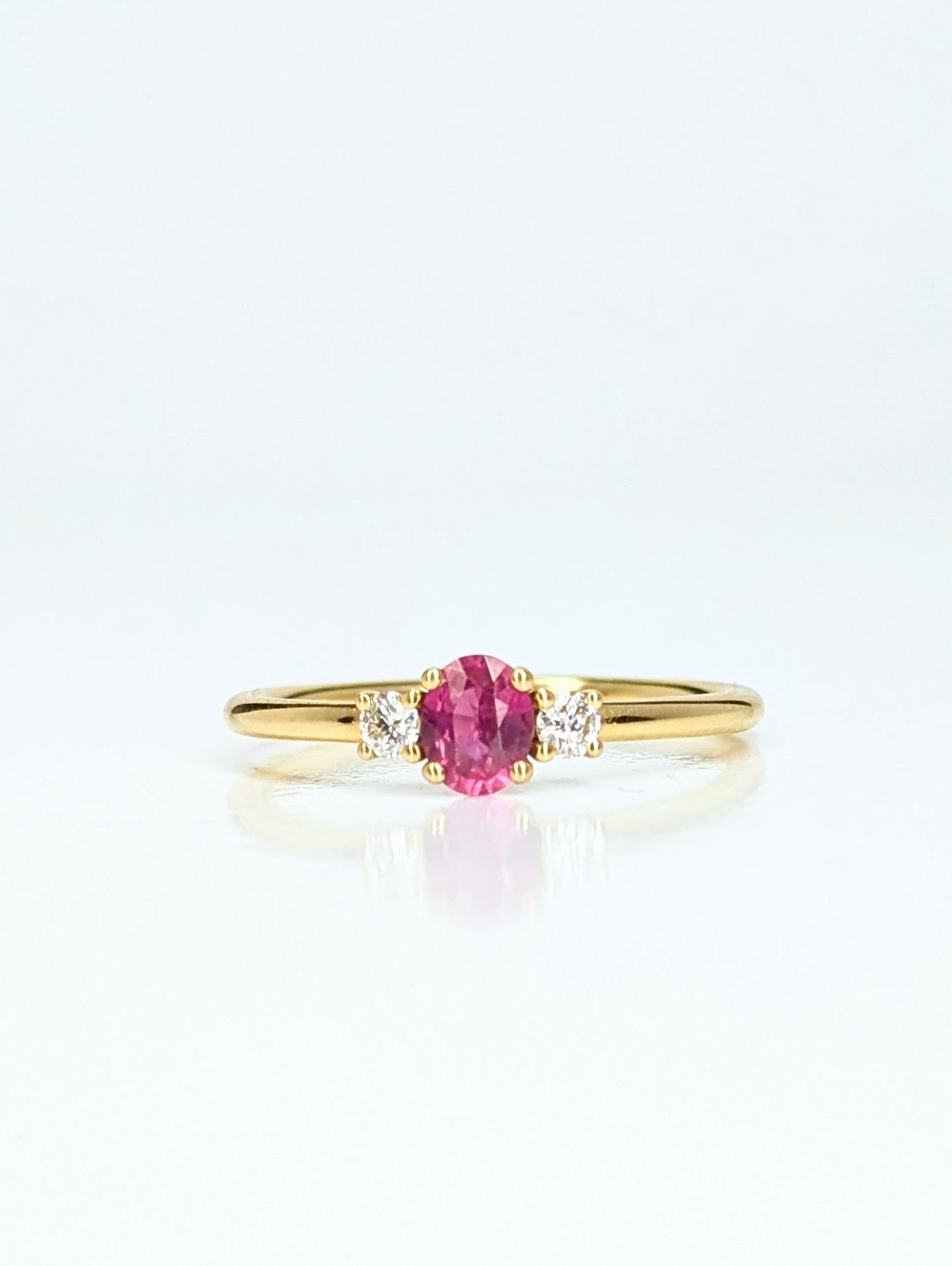 Bague Coquette trio - Rubis et diamants