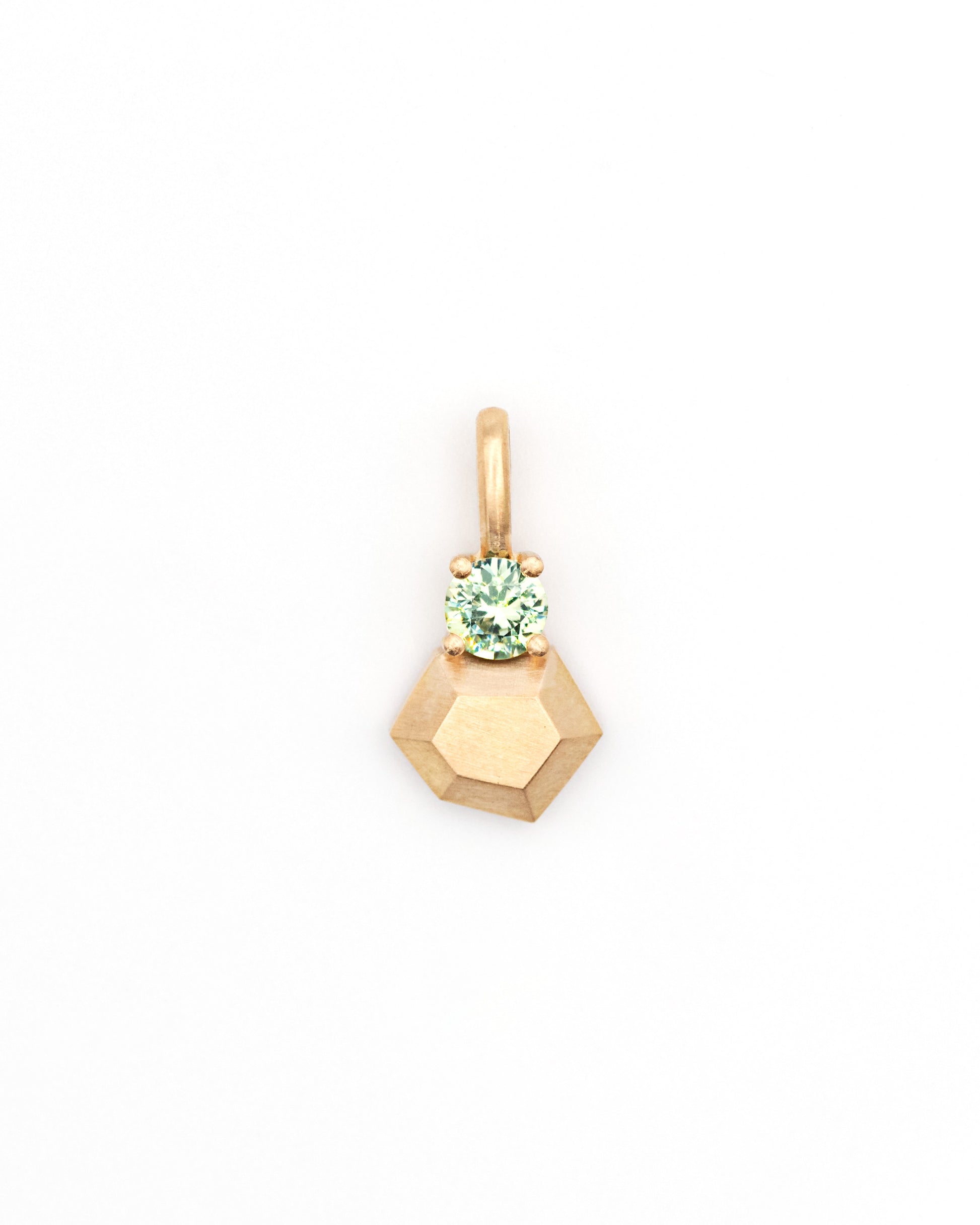 Pendentif Kryptonia - Grenat Démantoïde et or jaune