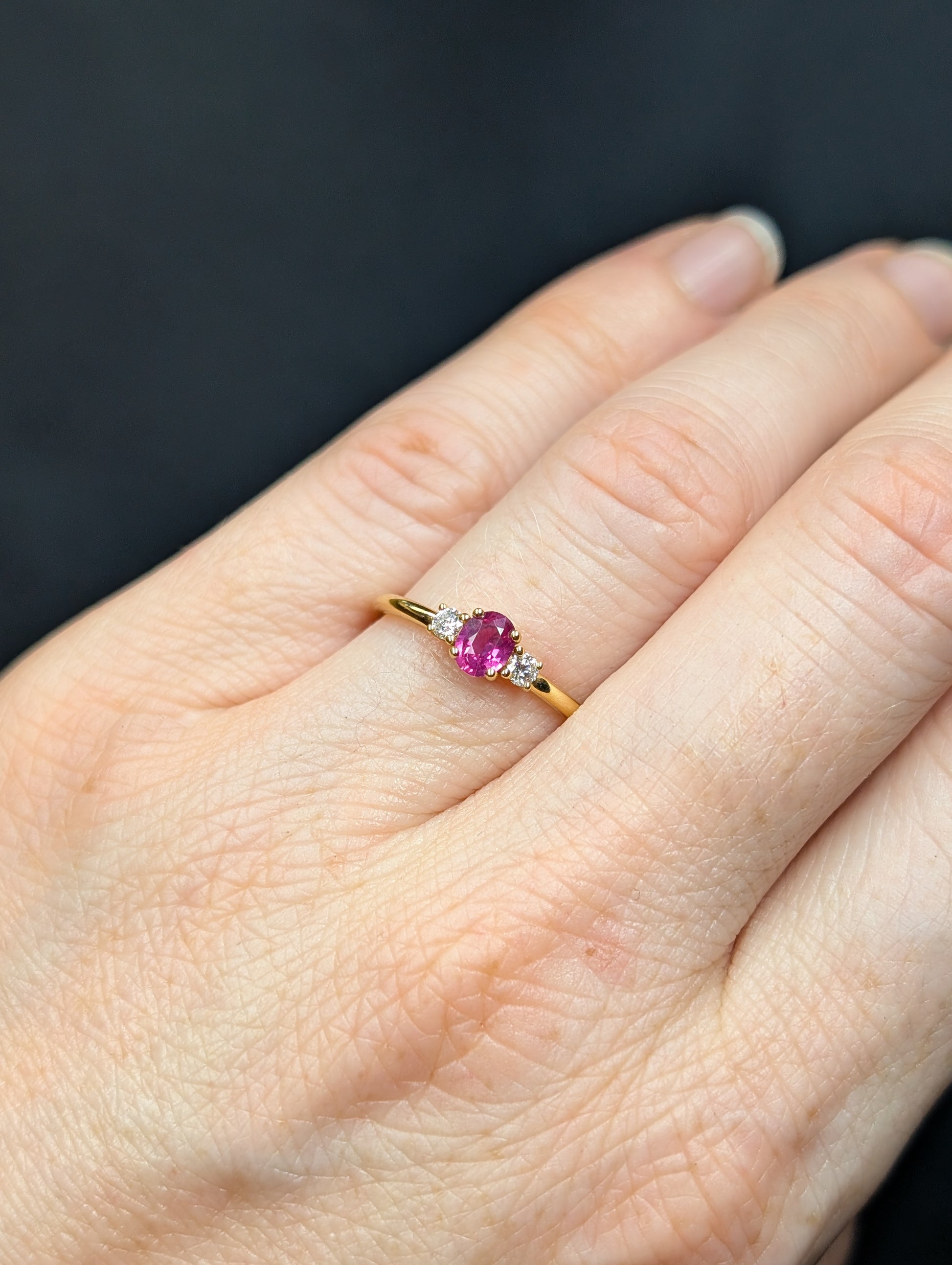 Bague Coquette trio - Rubis et diamants