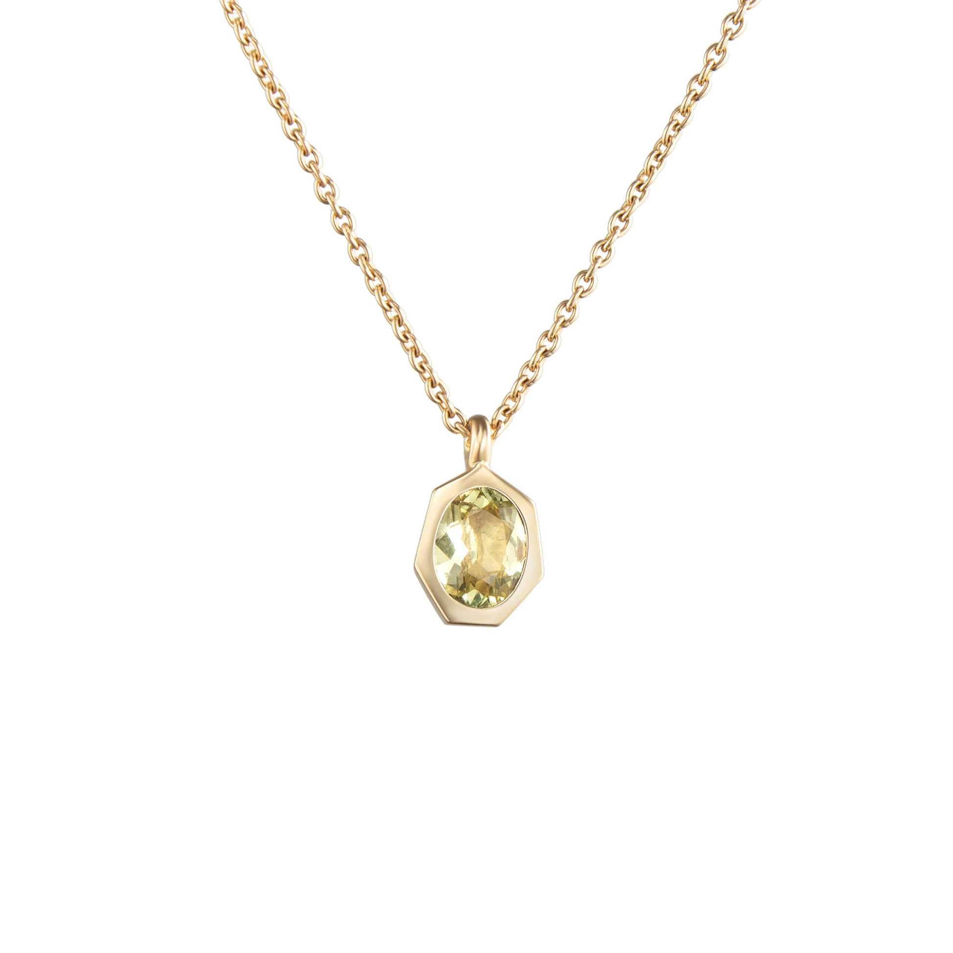 Collier Meteore - Saphir jaune et or jaune