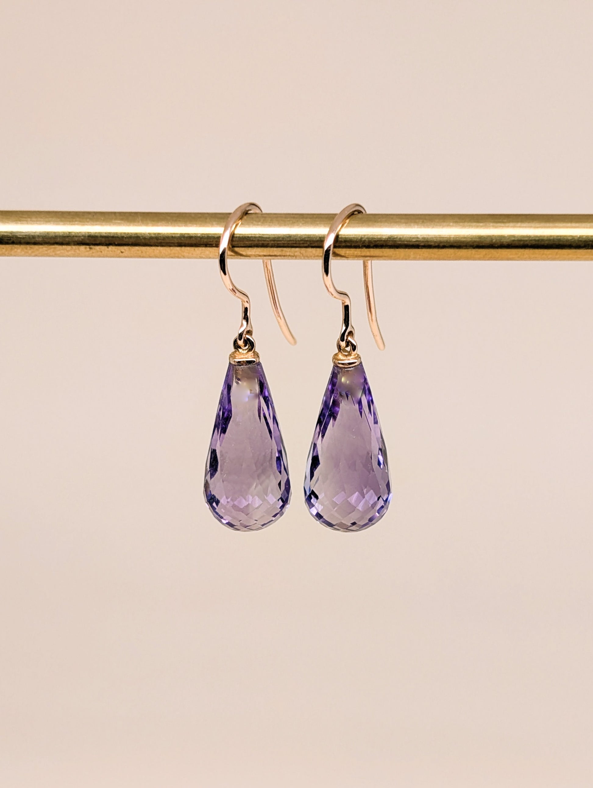 Boucles d'oreille Pluie Amethystes