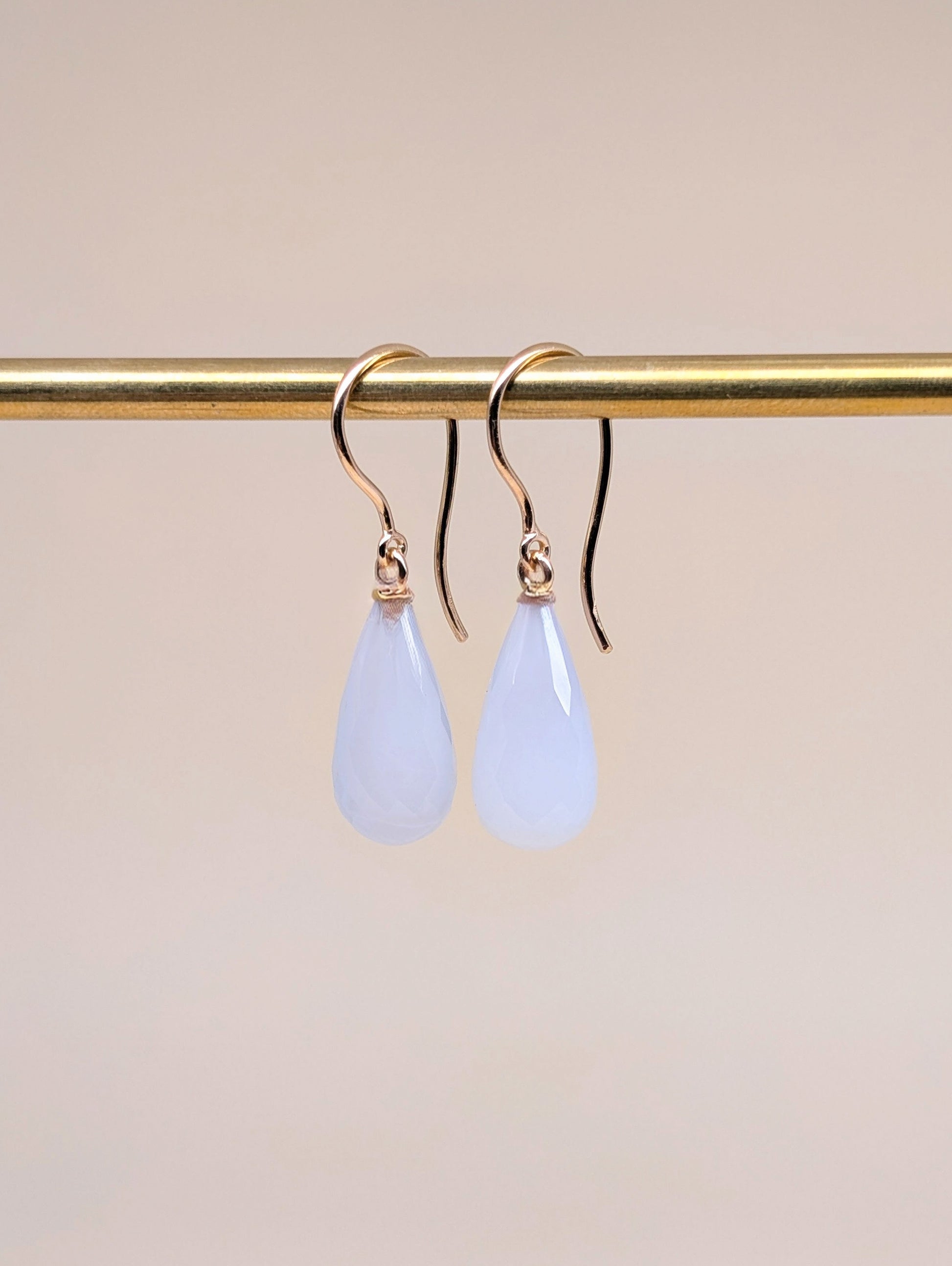 Boucles d'oreilles Pluie Calcedoine