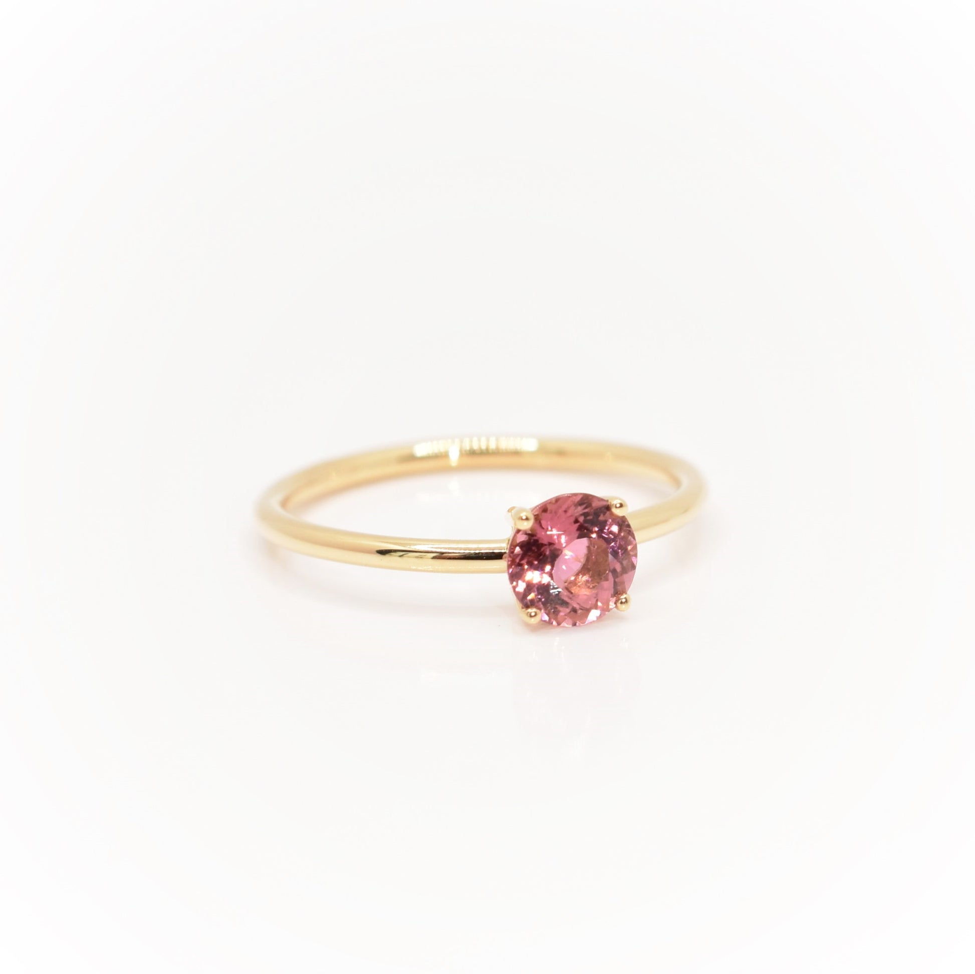 Bague Coquette - Tourmaline Rose et or Jaune