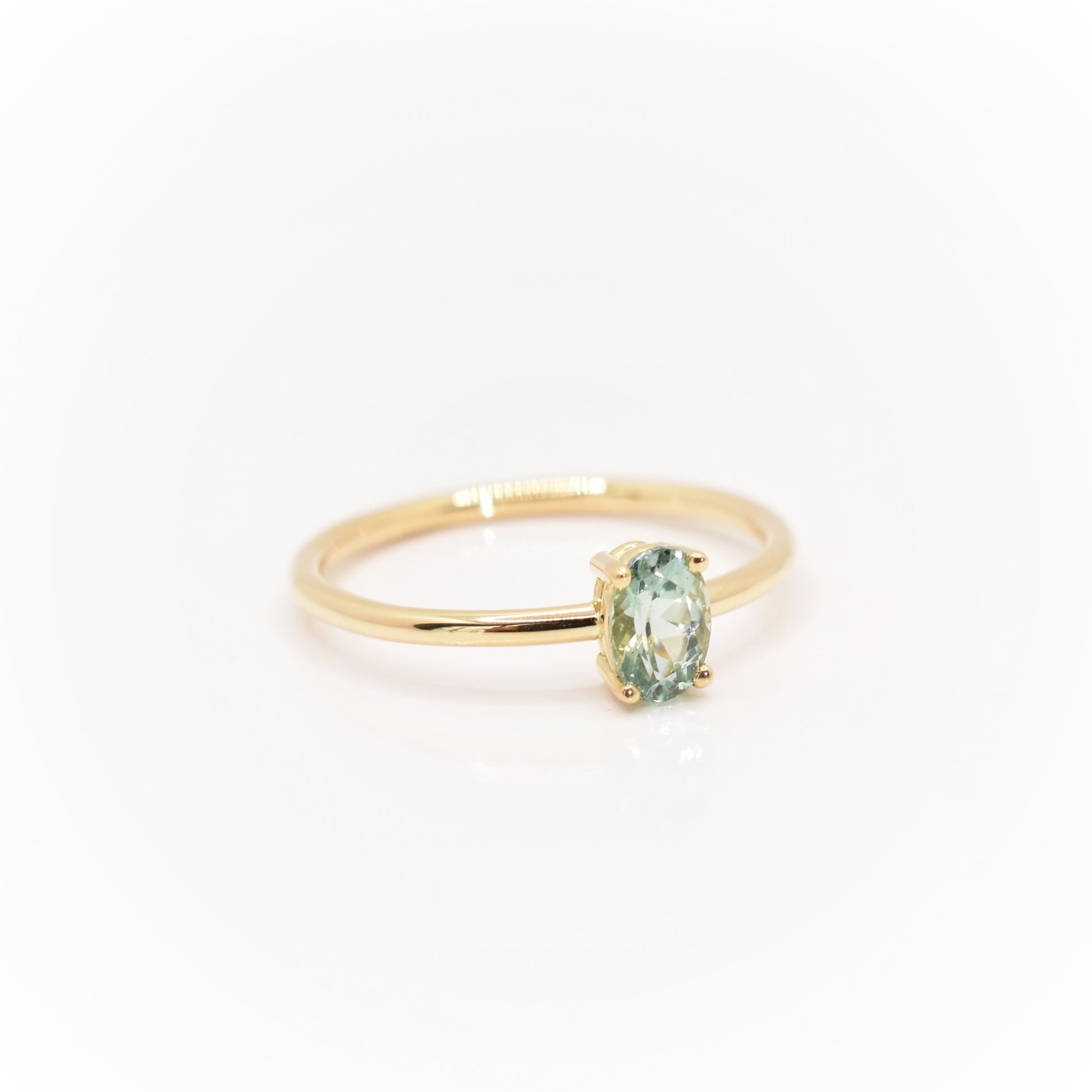Bague Coquette - Tourmaline verte et or Jaune